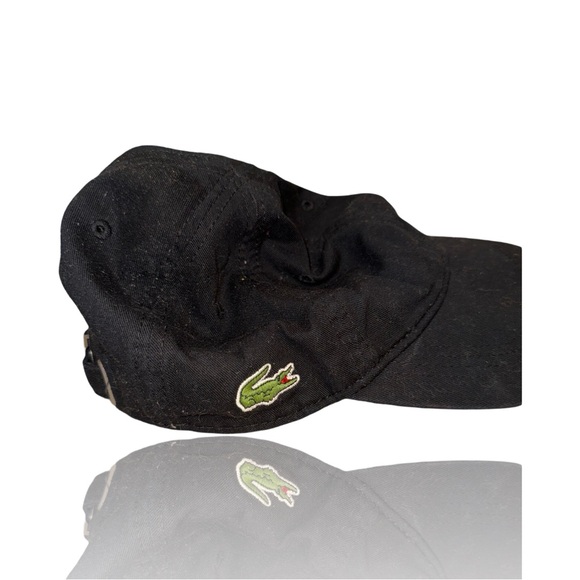 Lacoste: Unisex Black Casual Adjustable Dad Hat: OSFM: GUC: Preppy Style - Picture 2 of 4